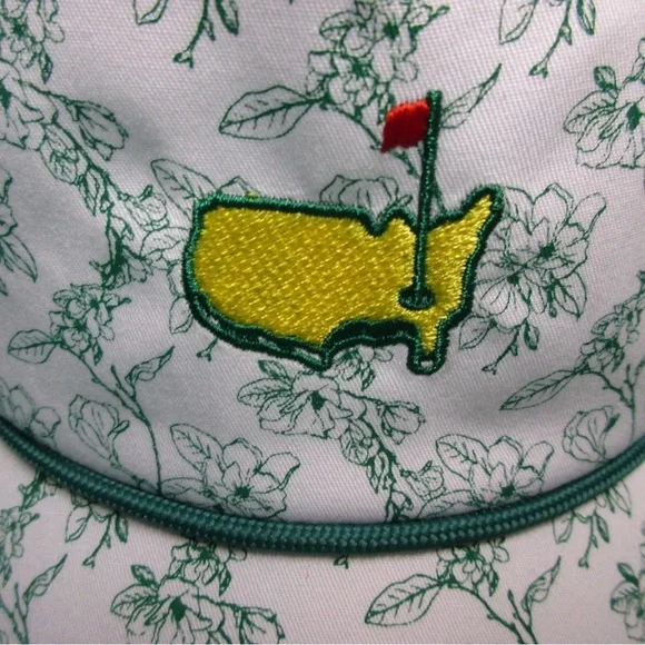Rare Masters Ladies Golf Cap - White/Green Floral Pattern - One Size Fits All - Picture 2 of 6